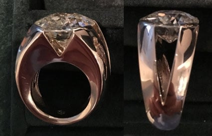 Bepsi’s 12.54 Carat Old European Cut Diamond Ring (Side Views) - image from Bepsi
