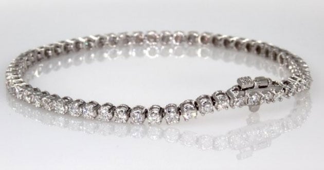 9.79 ct Diamond Tennis Bracelet in 14K White Gold at I.D. Jewelry