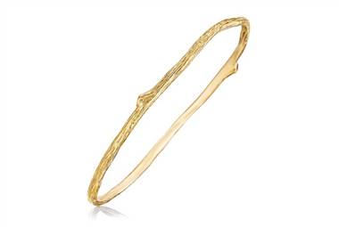 Wonderland Thick Twig Bangle Bracelet - in 18kt Yellow Gold at Ritani