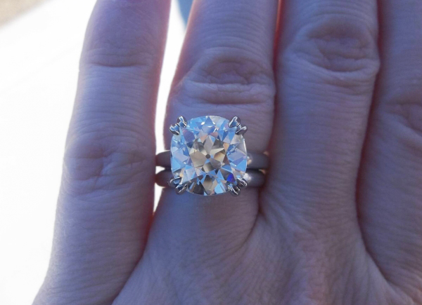 5-carat antique cushion-cut diamond ring posted by Sarahbear621