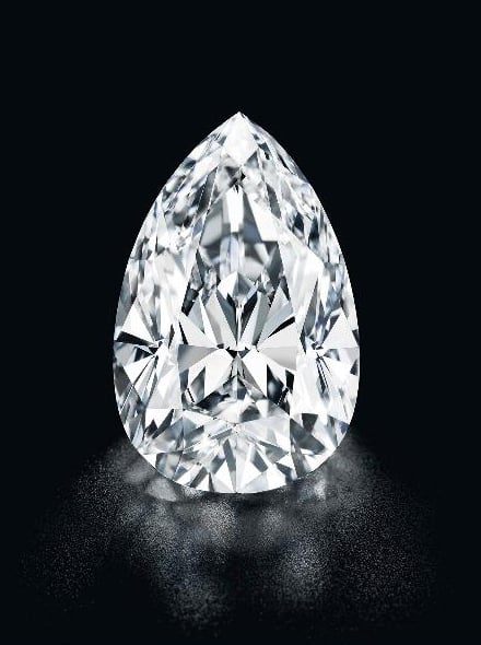 55.52-carat D color Flawless clarity diamond  • Image: Christie's