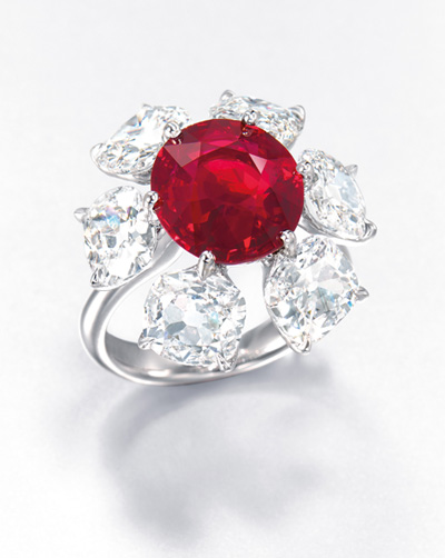 6.04 carat Burmese ruby and diamond ring by Etcetera - Christie's Hong Kong