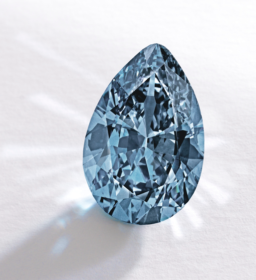 9.75-carat fancy vivid blue diamond  set two new world auction records at Sotheby's New York, Nov 20, 2014