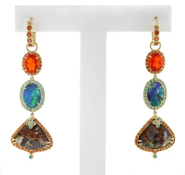 AGTA 2014 Best Use of Color - Earrings by Erica Courtney