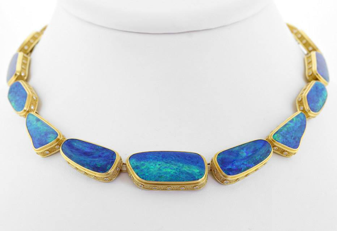 AGTA 2014 Business/Day Wear - 1st Place - Jonathan Lee Rutledge opal necklace