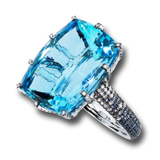 25-carat aquamarine ring by Martin Katz 