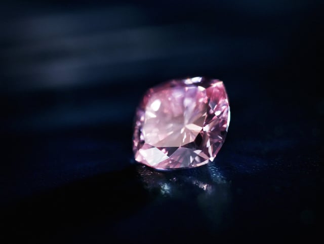 Rio Tinto 2012 Pink Diamonds Tender, 1.02-carat Fancy Intense Purplish Pink, cushion-cut diamond named Argyle Satine™
