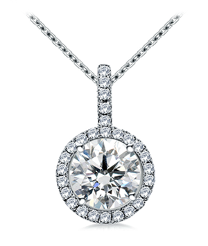 
Halo Round Diamond Pendant from B2C Jewels