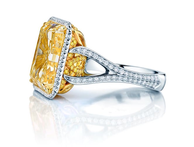 16-carat yellow diamond ring from Birks