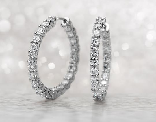 Blue Nile diamond hoops for Black Friday