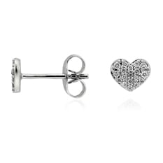 Mini diamond heart earrings from Blue Nile