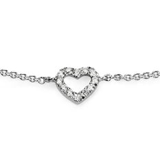 Mini heart diamond bracelet from Blue Nile