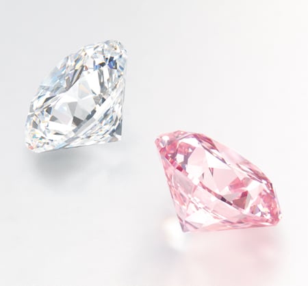 11.85ct D VVS1 round brilliant-cut diamond and 12.04 Fancy Intense Pink (Type IIa) round brilliant-cut diamond to be auctioned at Christie's Hong Kong