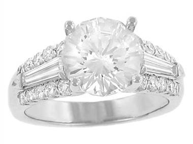 Christopher Designs G47-RD250 Christopher Designs Pave Diamond Engagement Ring at Solomon Brothers