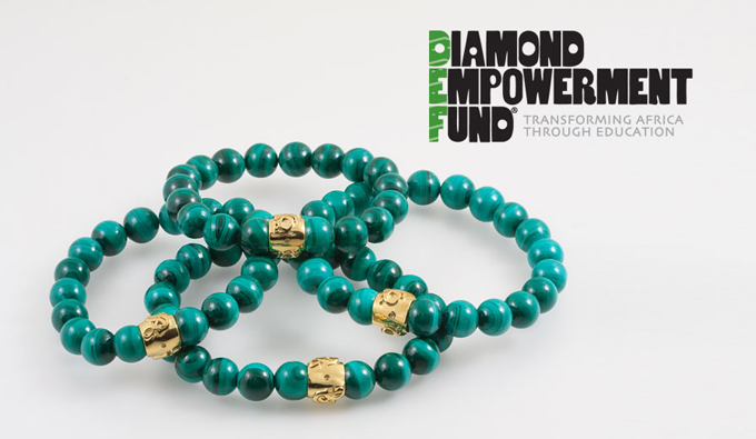 Diamond Empowerment Fund's iconic green bracelet