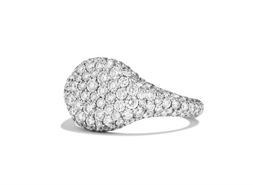 David Yurman petite pavé-diamond pinky ring