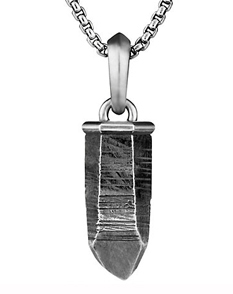 David Yurman men's Petrvs Amulet in sterling silver, 22mm x 9mm