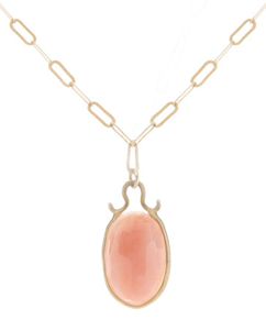 Dewdrop pink opal necklace by Dawes Design