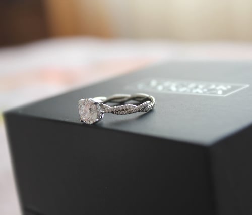 Custom diamond engagement ring by Victor Canera