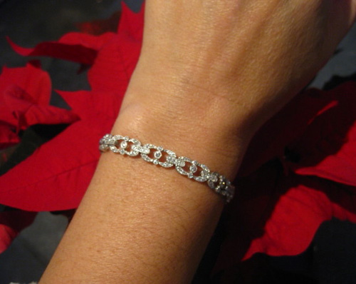 Deco Style Diamond Bracelet, Wrist Shot