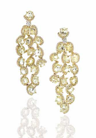 Diamonds in the Rough earrings worn by Shawna Thompson at the 2012 Grammy Awards