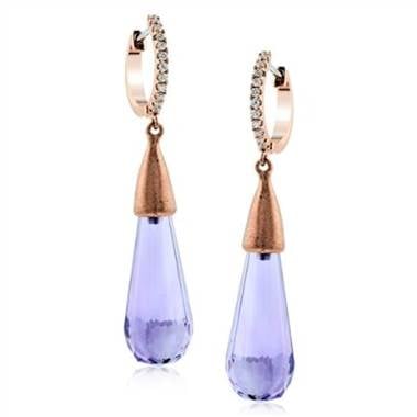 Zeghani ZE460 “Vintage Vixen Collection” Diamond and Amethyst Dangle Earrings at Solomon Brothers