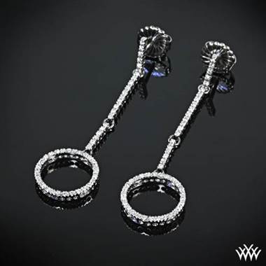 18k White Gold “Circle of Life” Diamond Dangle Earrings at Whiteflash