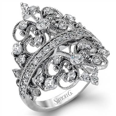 Simon G MR2389 Simon G “Duchess Collection” Crown Design Diamond Ring by Solomon Brothers