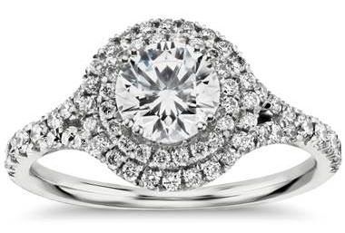 18k Rose Gold Ritani 1RZ2817 Halo Diamond Engagement Ring at Whiteflash