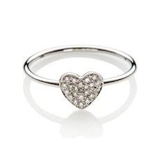 Diamond heart ring by EF Collection