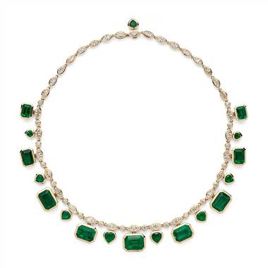 Estate Emerald and Diamond Statement Necklace (52.71 ct. tw.) at Blue Nile