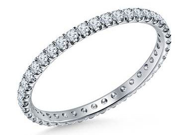 Eternity Diamond Comfort Fit Band in Platinum at B2C Jewels