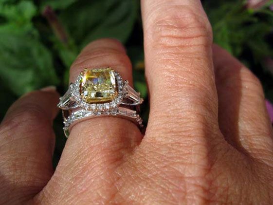 Fancy Light Yellow Diamond Engagement Ring