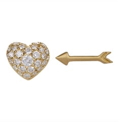 Heart & Arrow diamond studs by Finn