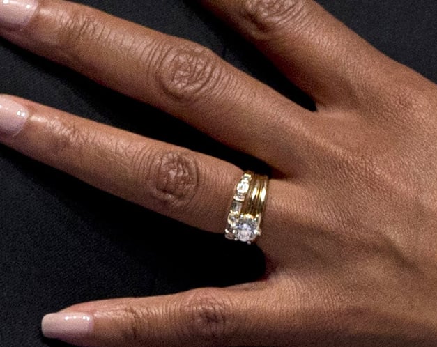 First Lady Michelle Obama's Diamond Engagement and Wedding Rings