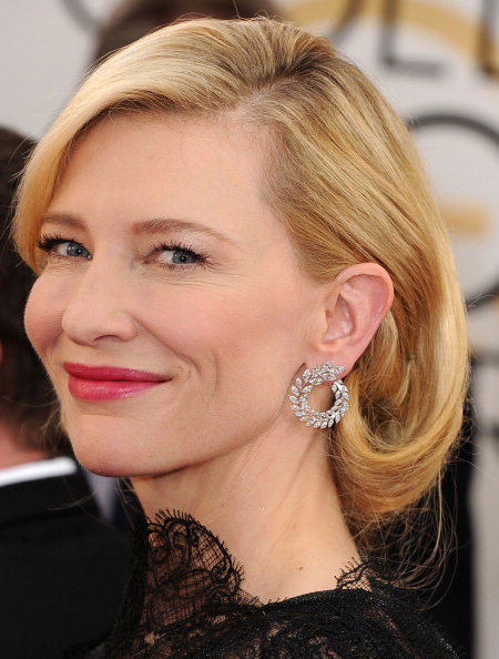 2014 Golden Globe winner Cate Blanchett • Earrings by Chopard