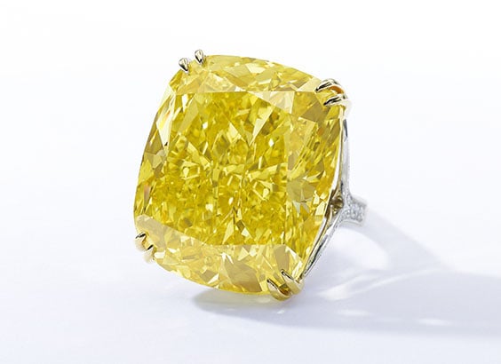 100.09-carat Graff Vivid Yellow diamond • Sotheby's