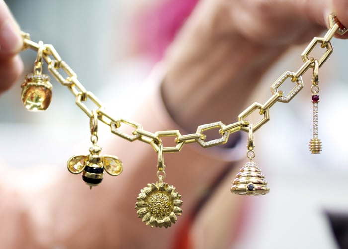 Gumuchian bee charm bracelet • Image Erika Winters