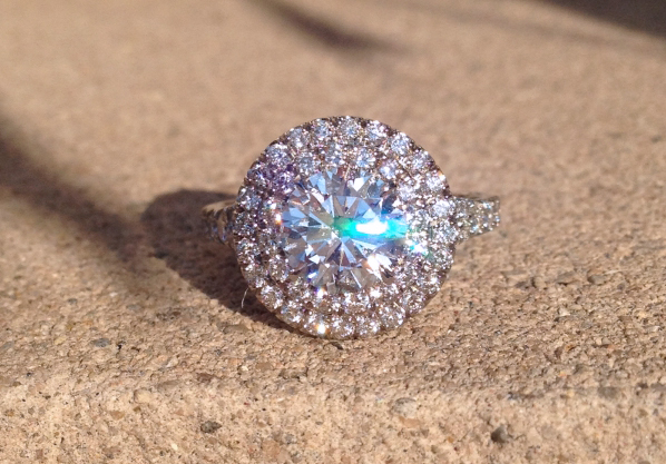 Double Halo Diamond Ring