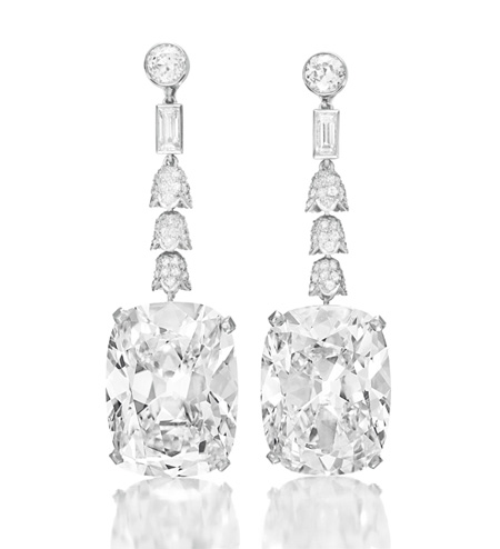 The Imperial Cushions Diamond Ear Pendants