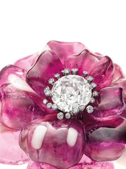 camellia brooch by JAR • Image: Christie's