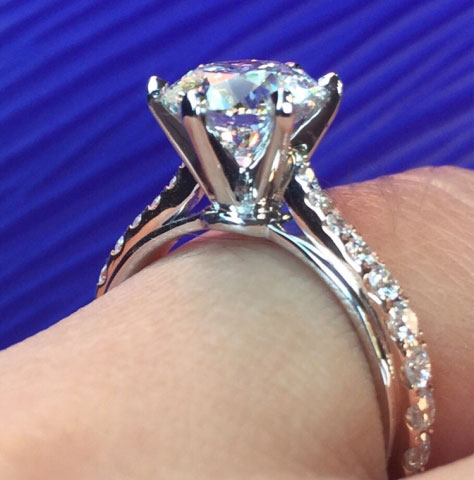 Agnesg's Full Eternity 1.85 Carat Two-Tone 18K Rose and White Gold Engagement Ring2 - image by Agnesg Agnesg's Full Eternity 1.85 Carat Two-Tone 18K Rose and White Gold Engagement Ring2 - image by Agnesg