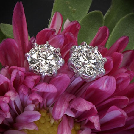 Andelain's Custom 8-Prong Stud Earrings (Flower View) - image by Whiteflash