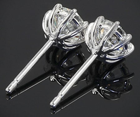 Andelain's Custom 8-Prong Stud Earrings (Back View) - image by Whiteflash Andelain's Custom 8-Prong Stud Earrings (Back View) - image by Whiteflash