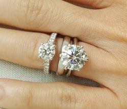 Charlize’s Upgrade 4.01 Carat Classic Tiffany Inspired Engagement Ring (Top View) - image from Charlize Charlize’s Upgrade 4.01 Carat Classic Tiffany Inspired Engagement Ring (Top View) - image from Charlize