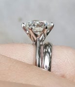 Charlize’s Upgrade 4.01 Carat Classic Tiffany Inspired Engagement Ring (Side View 2) - image from Charlize