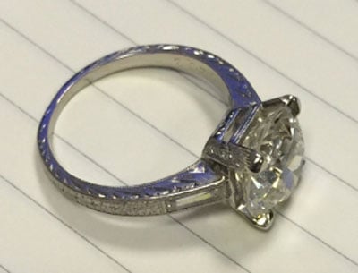 LLJsmom's 20th Anniversary:  3.04 Ct Old European Cut Diamond Upgrade (Side Angle View) - image by LLJsmom