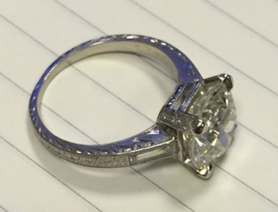 LLJsmom's 20th Anniversary:  3.04 Ct Old European Cut Diamond Upgrade (Side Angle View) - image by LLJsmom