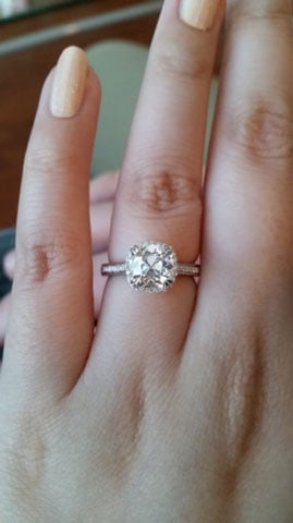 Lenapie's Reset August Vintage Cushion (AVC) Diamond Ring (Top Hand View) - image by Lenapie Lenapie's Reset August Vintage Cushion (AVC) Diamond Ring (Top Hand View) - image by Lenapie