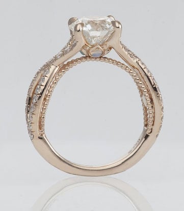 Medphysdave's Unique Twisted Shank Engagement Ring (Side View) - image by Steven Kirsch